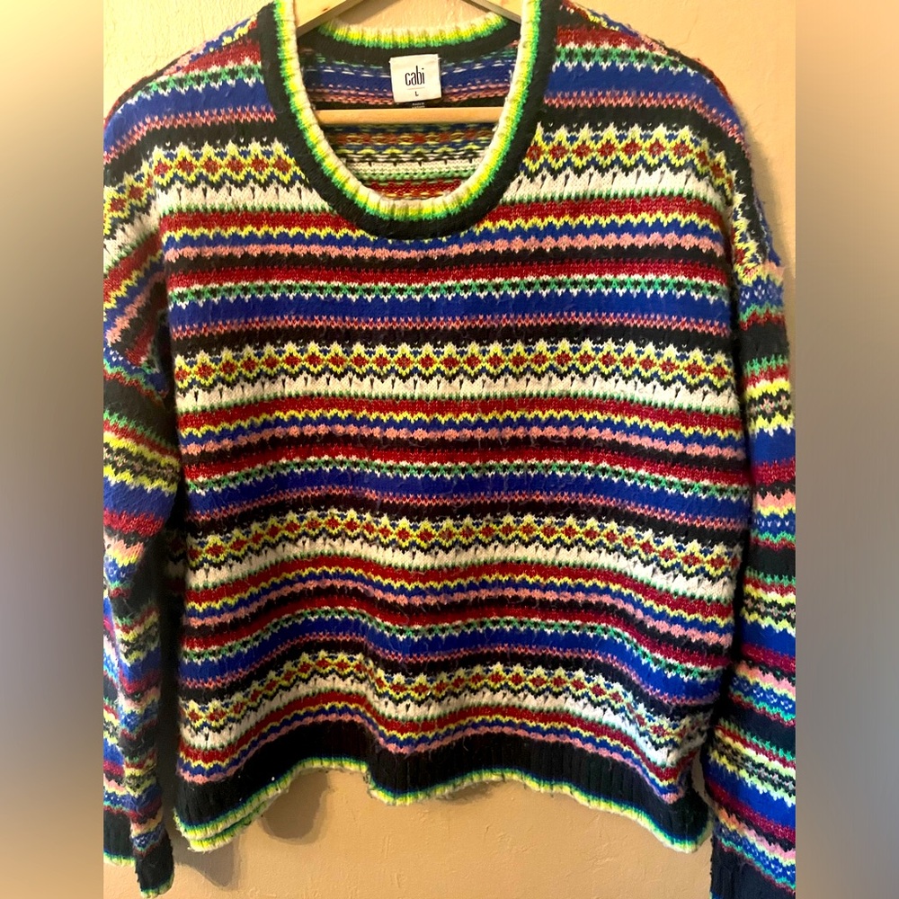 CAbi Moorland Pullover Sweater, Size LG